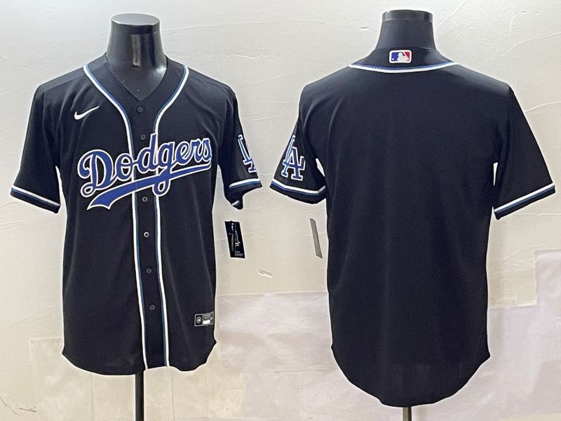 Men 2025 Los Angeles Dodgers Blank Black Three generations Fashion Nike MLB Jersey style 8